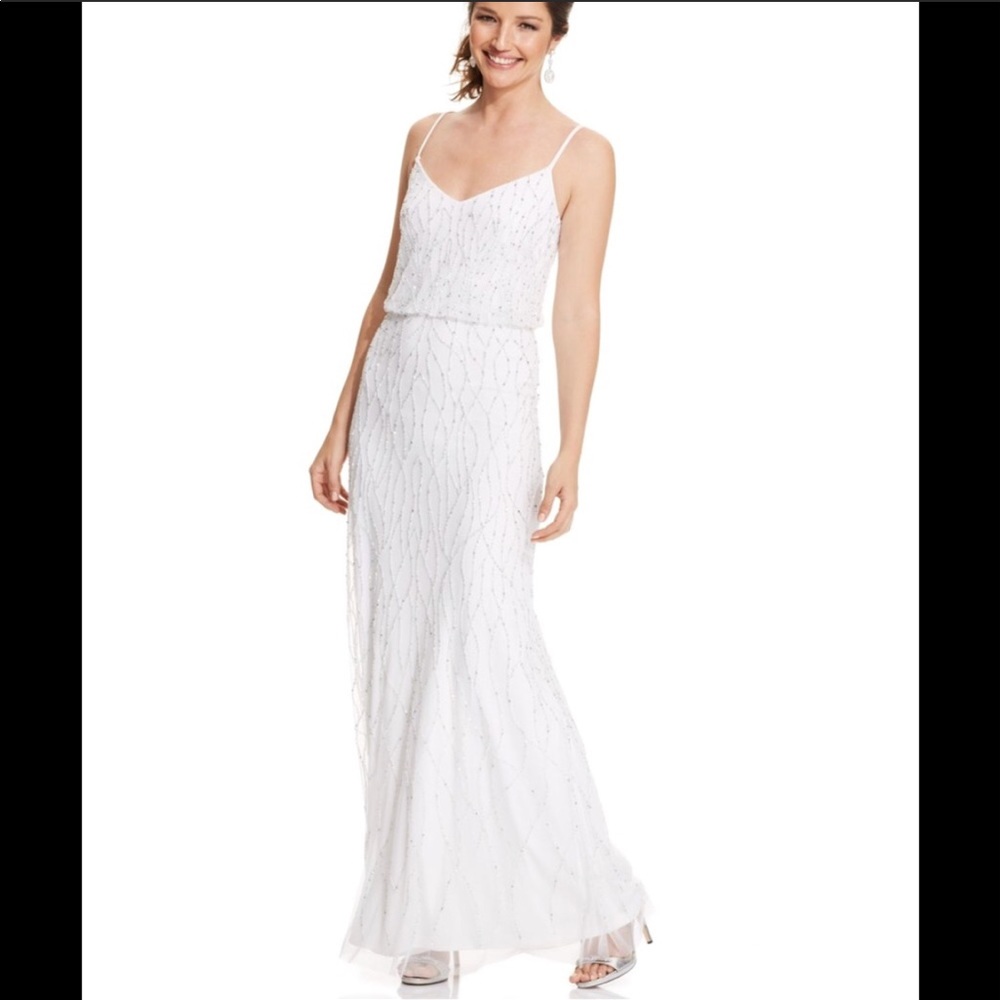 White Adrianna Papell Dress Size 6
